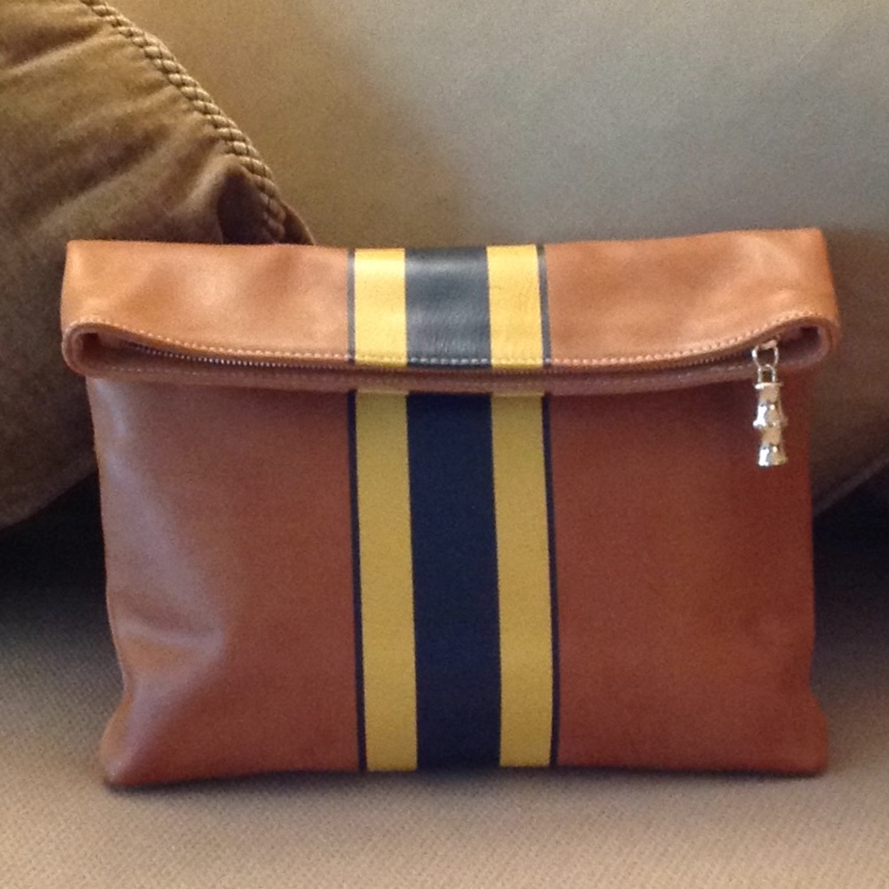 🍂🔥🍂 J. McLaughlin - Leather Sienna Clutch Bag